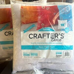 2 Poly-Fil® Crafter's Choice® Decorative Square Pillow Inserts, 18" x 18"